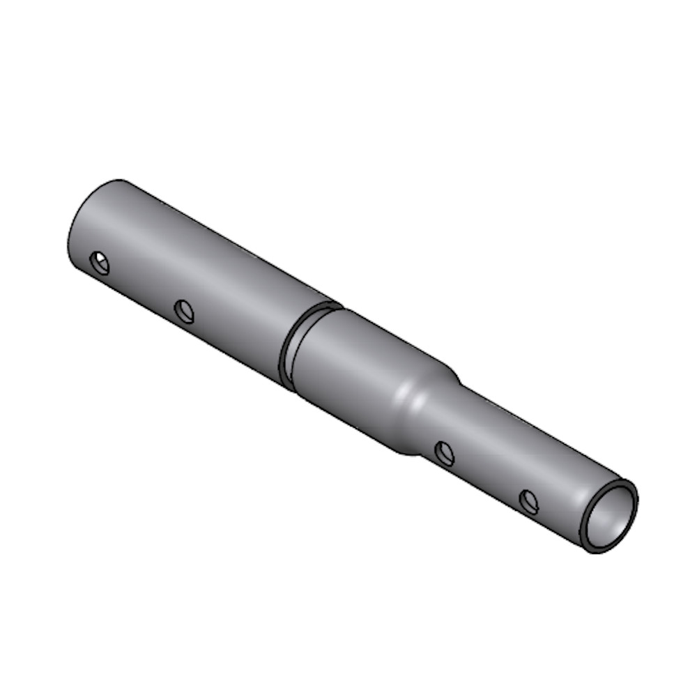 40.34.6470.02 Contiflo buis Ø1"x2,5 L=6470 mm verjongd/dubbelgaten Ø8,5