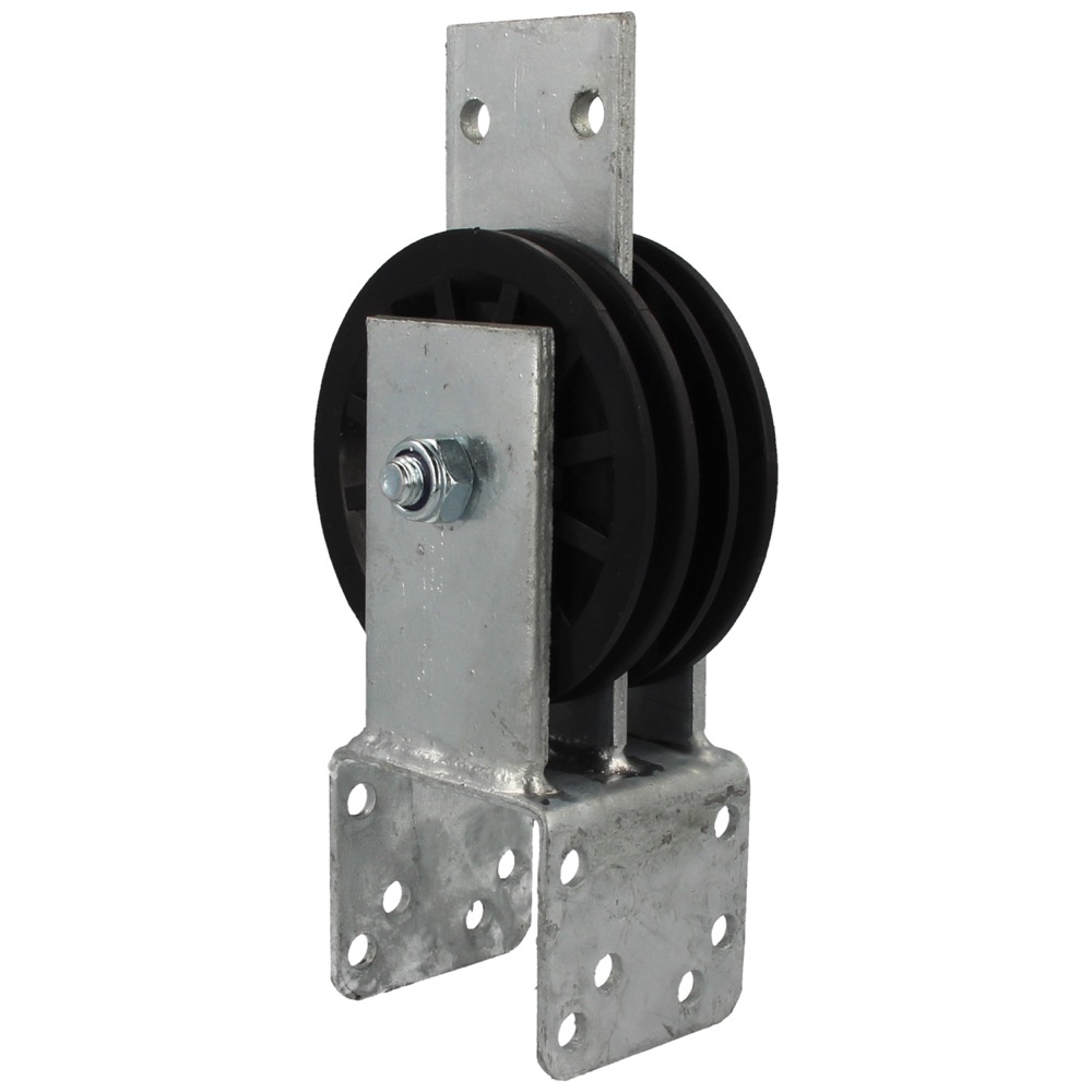 60.24.6040.27 Reversal pulley hd.galv. Ø100 mm 60x30/40 double wheel 4500 N