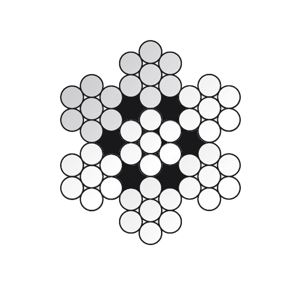 60.49.0030.54 Staalkabel rvs Ø3,0 mm 7x7 5,48 kN (1000 mtr)  Stainless Steel AISI 316